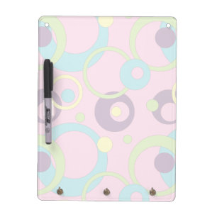 Funky Pink Circles Dry Erase Board