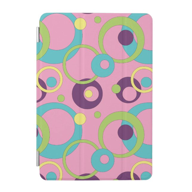 Funky Pink Circles iPad Cover (Front)