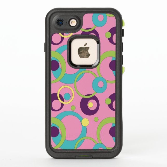Funky Pink Circles Lifeproof Case (Back)