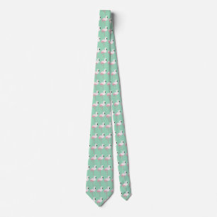 Funky Pink Flamingos Neck Tie