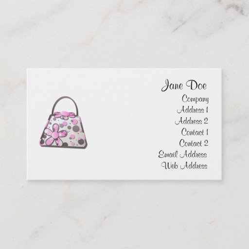 Customizable Funky Pink Business Cards