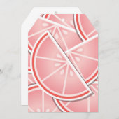 Funky pink grapefruit wedges (Front/Back)