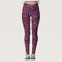 Funky Pink Leopard Print Leggings