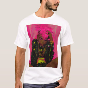 Funky Pink Punk Personalized T-Shirt with AR-45 De