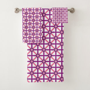 Funky Geometry Hand & Bath Towel by Jen Du