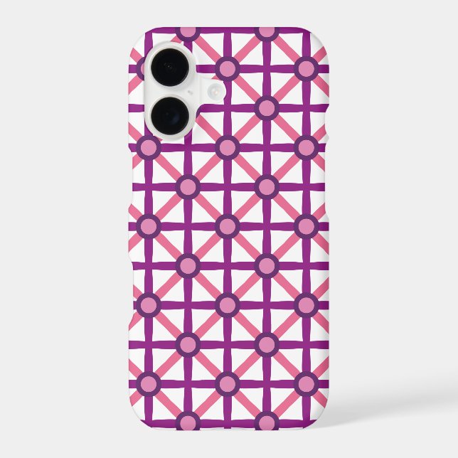 Funky Pink & Purple Pattern Iphone Case (Back)
