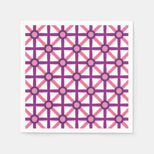 Funky Pink & Purple Pattern Paper Napkins