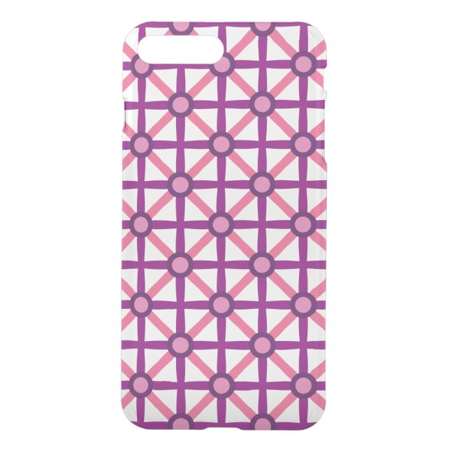 Funky Pink & Purple Pattern Uncommon iPhone Case (Back)