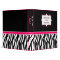 Funky Pink Zebra Binder