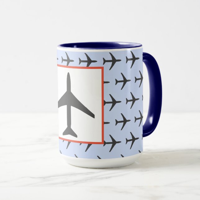 Funky Plane Airplane Aviation Fly Airways Mug (Front Right)