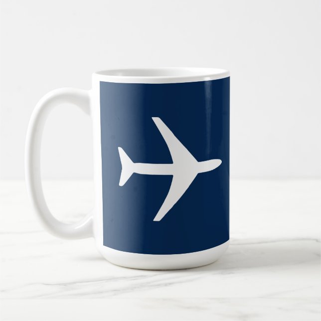 Funky Plane Airplane Pilot Aviation Flying Sky Coffee Mug (Left)