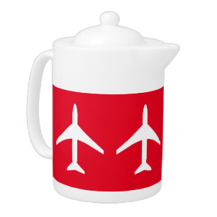 Funky Plane Airplane Pilot Aviation Flying Sky Teapot