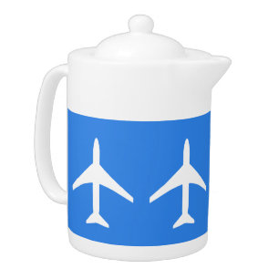 Funky Plane Airplane Pilot Aviation Flying Sky Teapot
