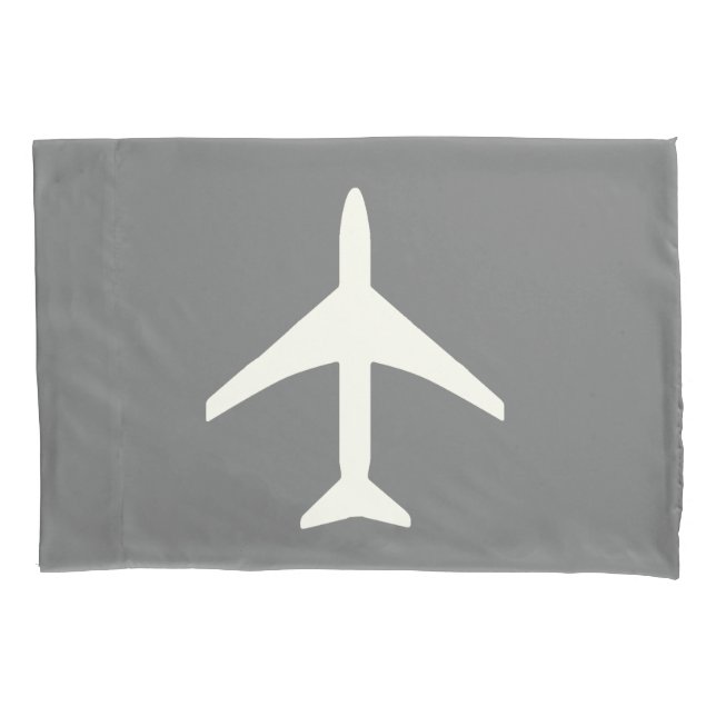 Funky Plane Flying Pilot Aviation Sky Pillow Case (Front)
