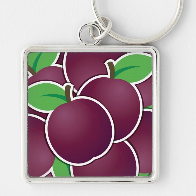 Funky plum keychain (Front)