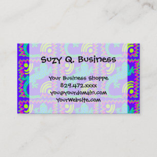 Funky Polka Dot Lizard Pattern Animal Designs Business Card
