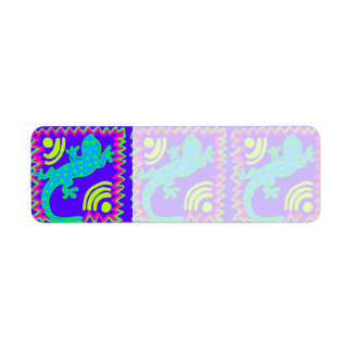 Funky Polka Dot Lizard Pattern Animal Designs Label