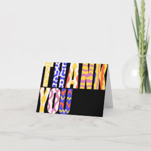 Funky Pop Bold Retro Typography Vibrant Thank You  Card