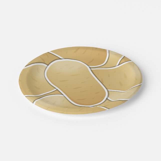 Funky potato paper plates (Angled)