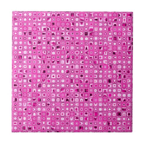 Funky Pretty In Pink Mosaic Tiles Pattern