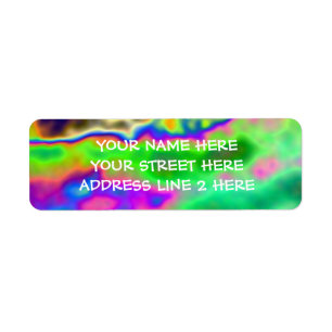 Funky Psychedelic Address Labels