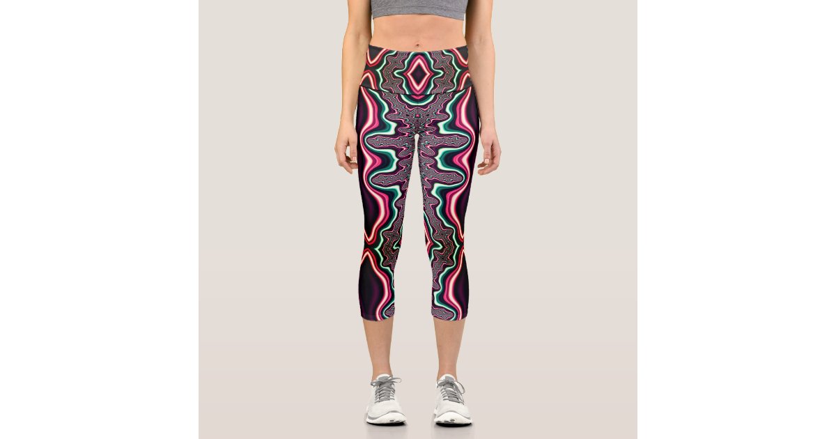 Colorful Yoga Pants Artistic Psychedelic Leggings By Dripnosis