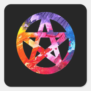 Funky Psychedelic Pentacle Sticker