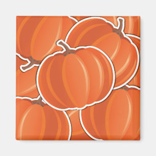 Funky pumpkin magnet