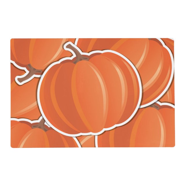 Funky pumpkin placemat (Back)