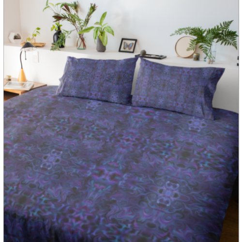 Funky Purple Abstract Patterned Duvet Cover