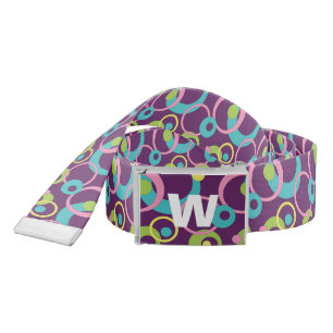 Funky Purple Circles Casual Belt
