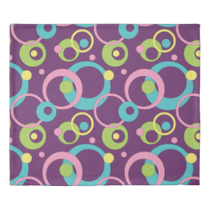 Funky Purple Circles Duvet Cover