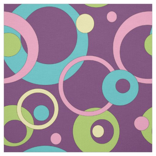 Funky Purple Circles Fabric