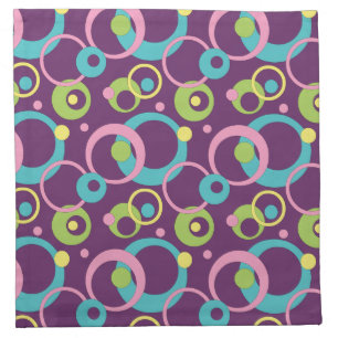 Funky Purple Circles Napkin