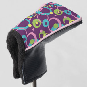 Funky Purple Circles Putter Cover