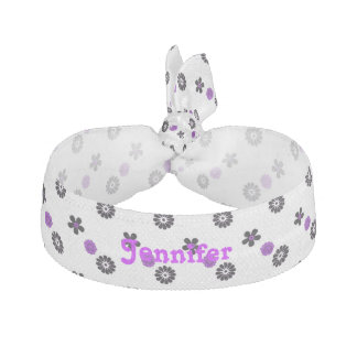 Funky Purple Flower Customizable Hair Tie