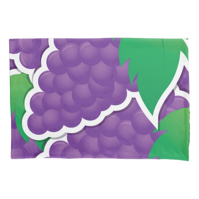 Funky purple grapes pillow case (Front)