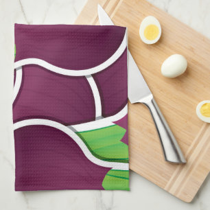 Funky purple onions towel