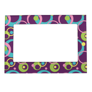 Funky Purple Photo Magnet