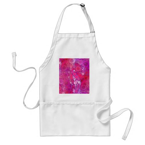 Funky Purple Pink Concentric Circles Girly Pattern Adult Apron