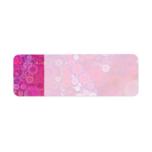 Funky Purple Pink Concentric Circles Girly Pattern Label