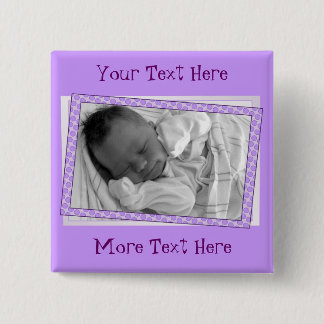 Funky Purple Polkadot Frame Button