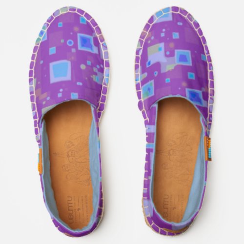 Funky Purple Random Blips Abstract Graphic Pattern Espadrilles