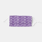 Funky Purple Swirls Adult Cloth Face Mask (Front, Folded)