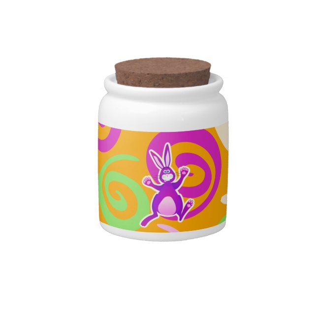 Funky rabbit, candy jar (Front)