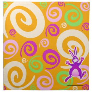 Funky rabbit, napkin