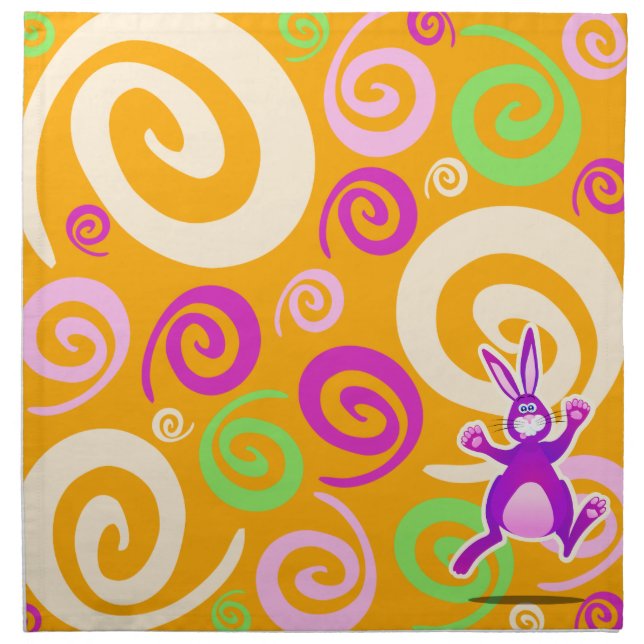 Funky rabbit, napkin (Front)