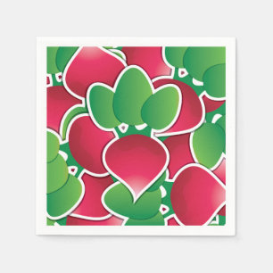 Funky radish napkins