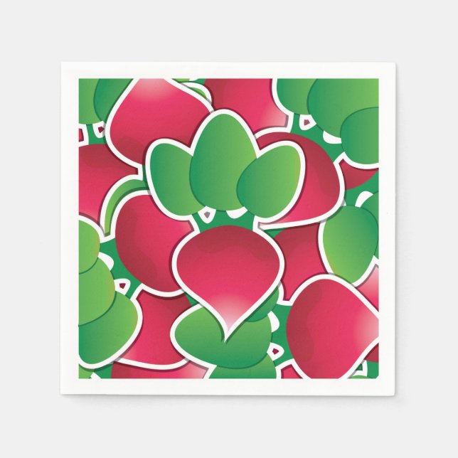Funky radish napkins (Front)