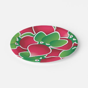 Funky radish paper plates